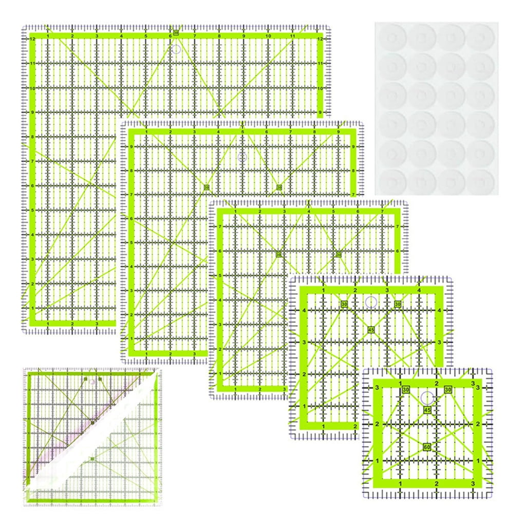 Zeiwohndc Clear Acrylic Quilting Ruler Patchwork Templates Measuring Tool for Sewing