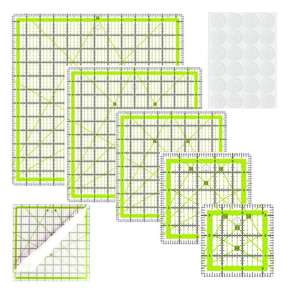 Zeiwohndc Clear Acrylic Quilting Ruler Patchwork Templates Measuring Tool for Sewing