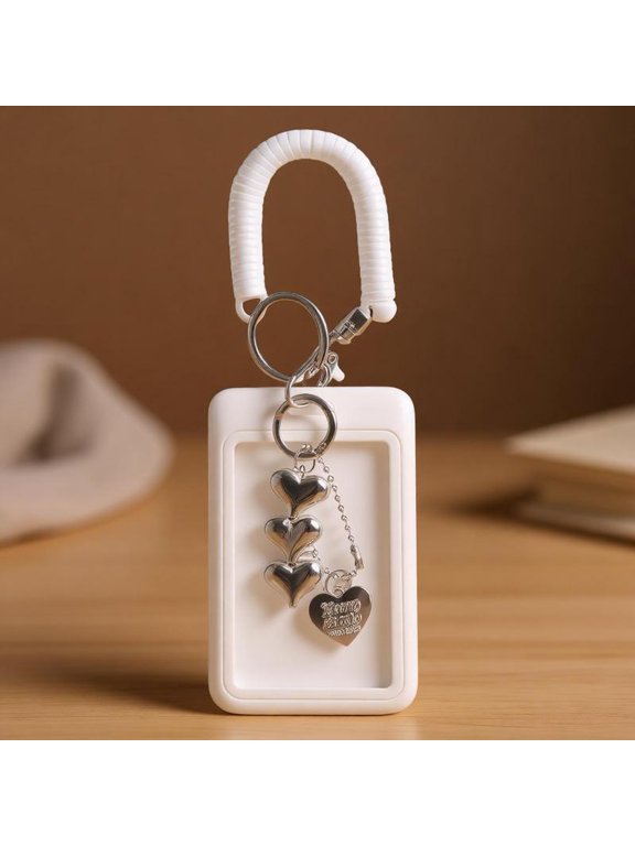 Clear Plastic Card Sleeve Card Protectors For Backpack Purse Keychain Charm