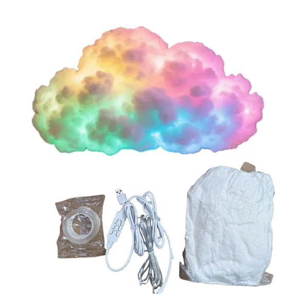 Zeiwohndc Cloud Led Handsewn Lights for Bedroom,Multicolor Creative Night Lighting Set with APP Control, Coolest Ceiling Decoration for Room Home Party