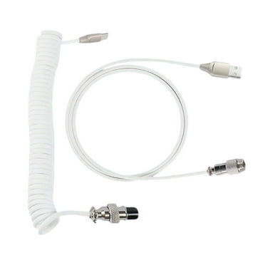 Zeiwohndc Coiled USB C Cable for Gaming Keyboards Wire Mechanical Keyboards USB Cable