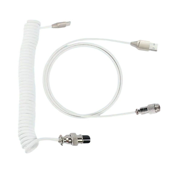 Zeiwohndc Coiled USB C Cable for Gaming Keyboards Wire Mechanical Keyboards USB Cable