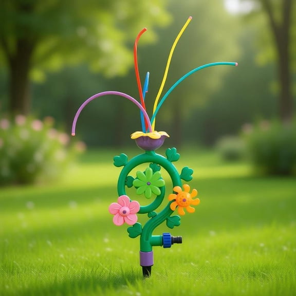 Zeiwohndc Colorful Water Toy Rotating Water Sprinkler Watering Garden Toy For Outdoor