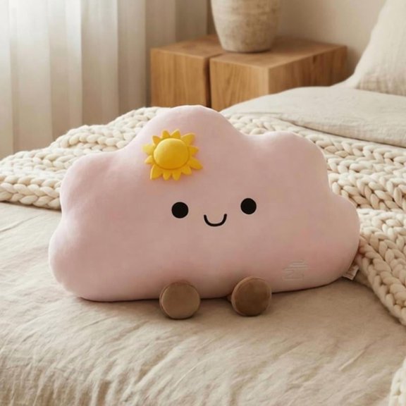 Zeiwohndc Comfortable Cartoon Cloud Pillow For Sofa Chair Lumbar Support And Relaxation
