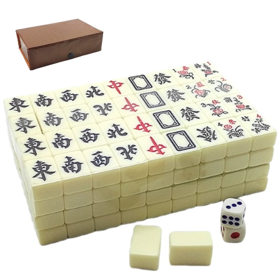Zeiwohndc Compact Travel Mahjong Set With Complete Accessories For On The Go