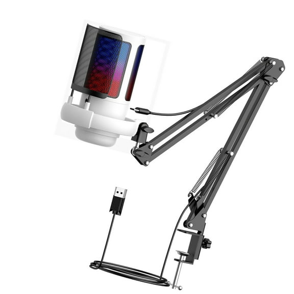 Zeiwohndc Condenser Mic USB Gaming Mic 192kHz/24bit for Gamers with Real Time Monitoring