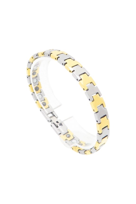 Contemporary Men's Steel Bracelet Adjustable Wrist Accessory Wide Wristband