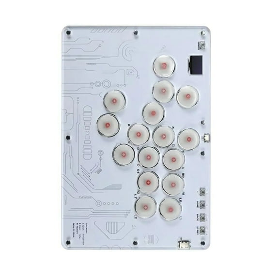 Zeiwohndc Controller Joystick Arcade Stick 16 Key Arcade Stick with Function