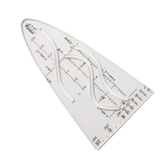 Zeiwohndc Cosine Ruler for Mathematical Functions, Parabola Ruler for Teacher, Students