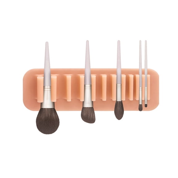 Zeiwohndc Cosmetic Brush Storage Rack Wall-Mounted Makeup Brush Organizer Drying Rack