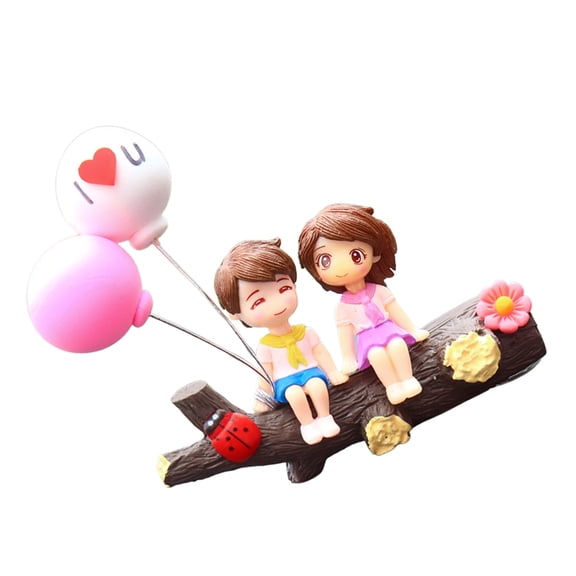 Zeiwohndc Couple Tree Branch Car Sculpture Strong Resin Automotive Dashboard Ornament