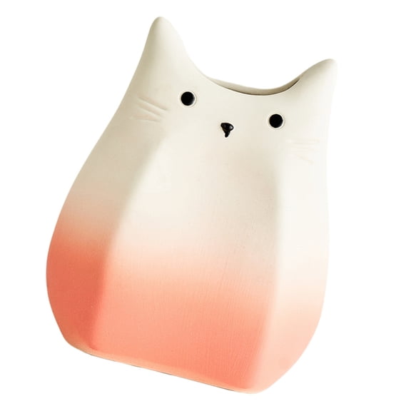 Zeiwohndc Cute Cats Shape Ceramic Vases Flower Pot For Desktop Display And Plant Container