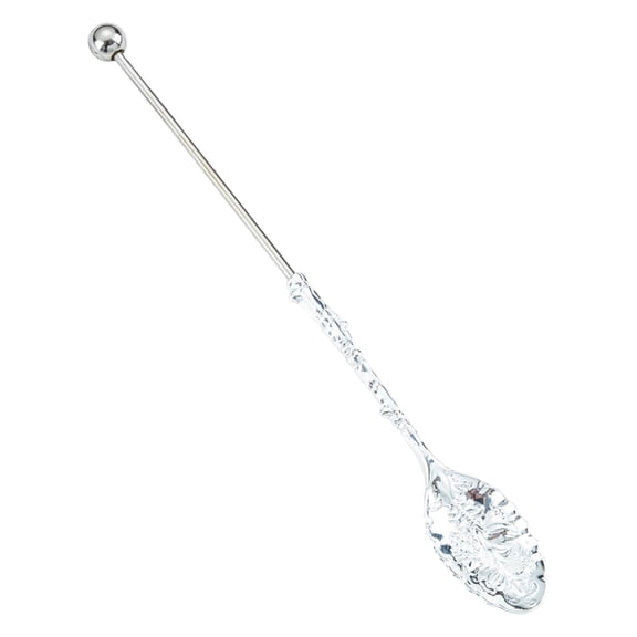 Zeiwohndc Decorative Beaded Handle Spoon Durable Metal Utensils For Hotel And Daily Use