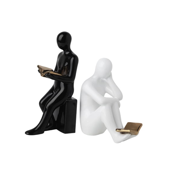 Zeiwohndc Deer Statue Deers Sculptures Modern Abstract Statue Table Ornament for Home