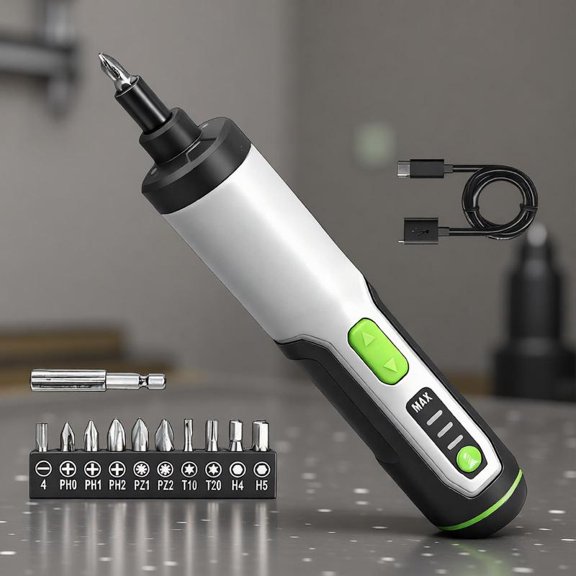 Zeiwohndc Dense Electric Screwdriver Using USB C Charging 6Nm Force Great For Tight Spaces