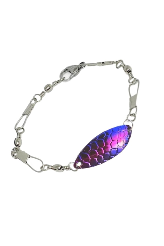 Detachable Fish Hook Alloy Bracelet Fishing Enthusiast Wrist Accessory