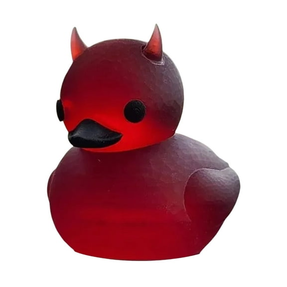 Zeiwohndc Devil Duck Resin Craft Statue Collectible Sculpture for Halloween, Car Ornament
