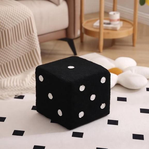 Zeiwohndc Dices Pattern Ottoman Foot Rest for Couch Modern Bedroom Dorm Stool Seat