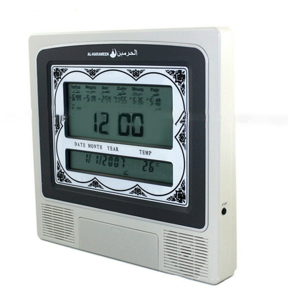 Zeiwohndc Digital Azan Clock For Muslim With Prayer Alarm Calendar Table Desk Decorative