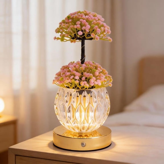 Zeiwohndc Dimmable Touch Sensitive Flower Table Lamp LED Reading Lamp Bedside Lamp