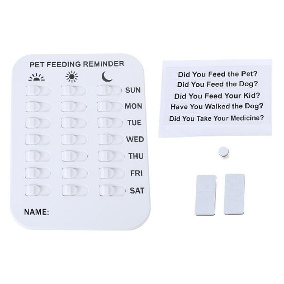 Zeiwohndc Dog Medication Reminder Feeding Tracker Magnets on Back Mounts Anywhere