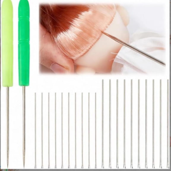 Zeiwohndc Doll Hair Restoration Tool Includes Multi Size Needle For Handmade Art Craft