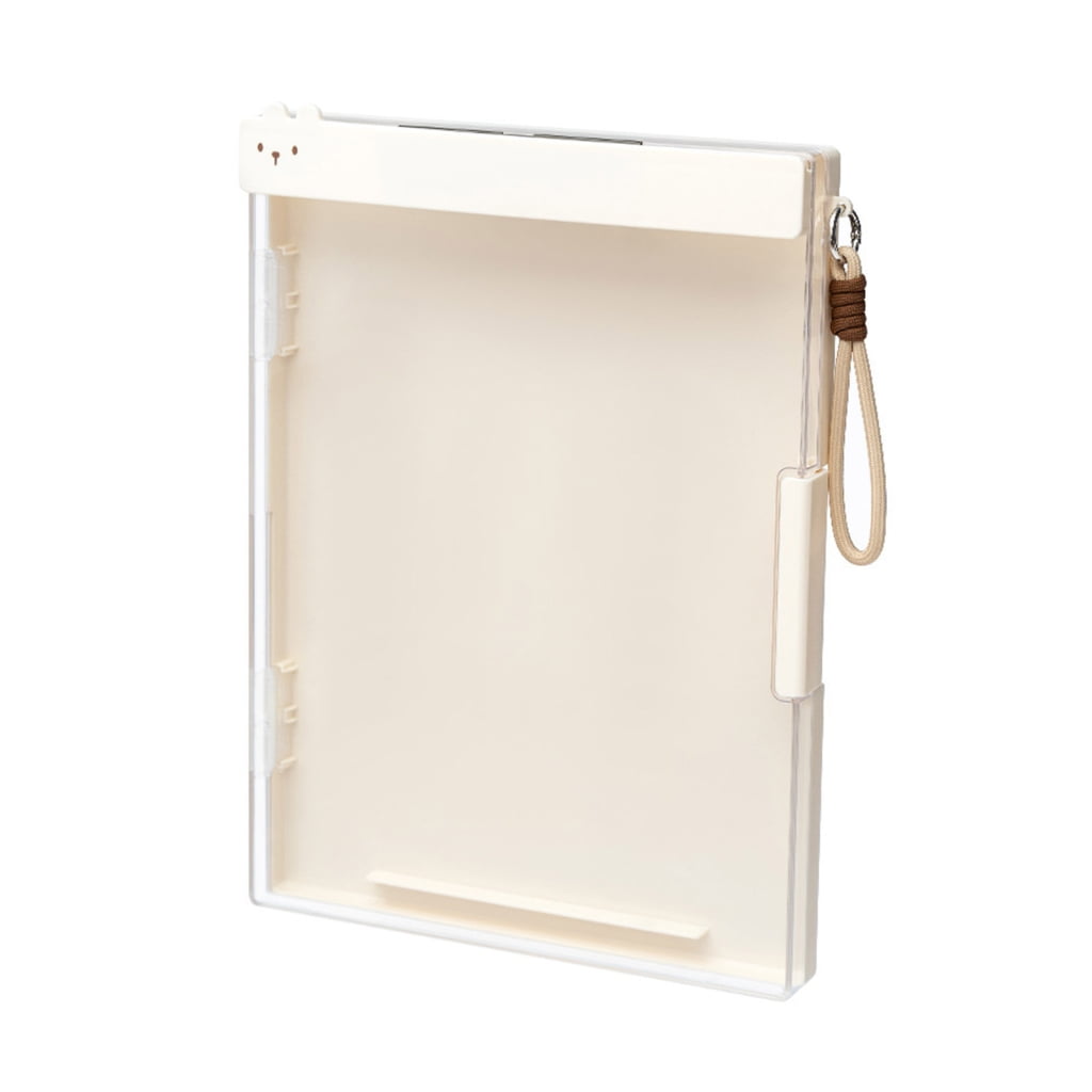 Zeiwohndc Double Layer ABS Document with Clipboard Portable File Organiser Storage Box