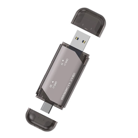 Zeiwohndc Double Slot SDXC Card Reader USB Type C Fast 312MB/s For PC Phone