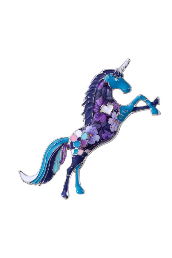 Dreamy Horse Fantasy Brooch Vivid Color Alloy Laple Pin for Long Time Wear