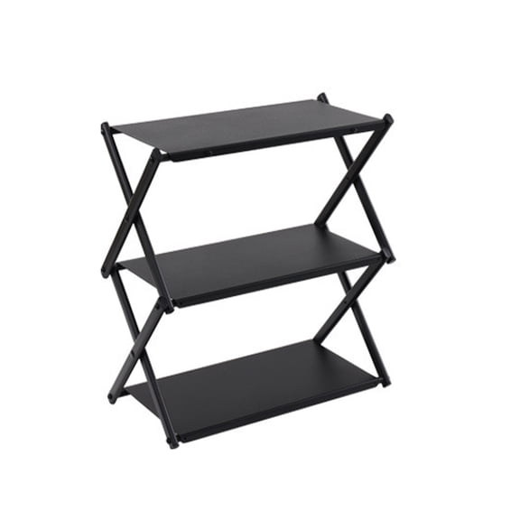 Zeiwohndc Durability Camping Table Foldable Metal Shelf For Tent Picnics Backyard