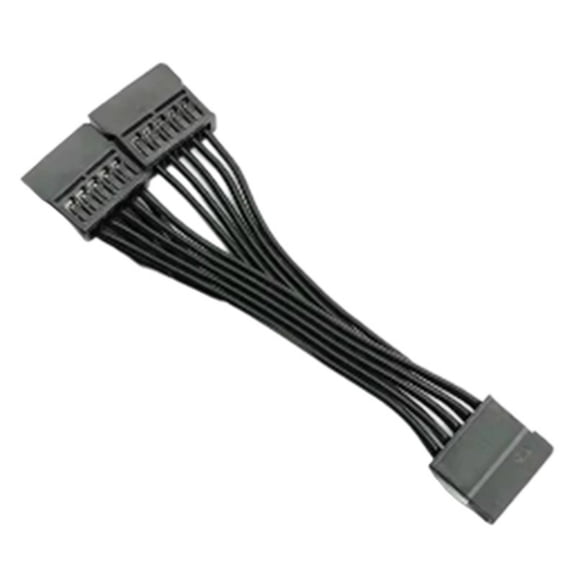 Zeiwohndc Durability Power Splitter Cable 1 to 2 15Pin Split Power Extension Cord