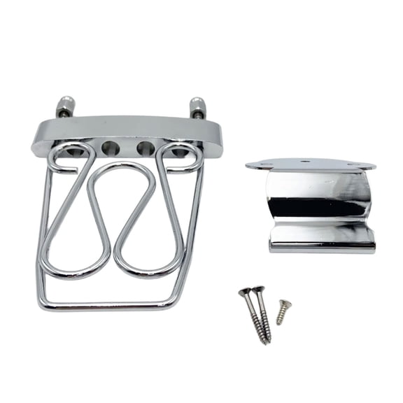 Zeiwohndc Durable Metal Bass Guitar Bridge 4 String Tailpiece Improves Tone Stability