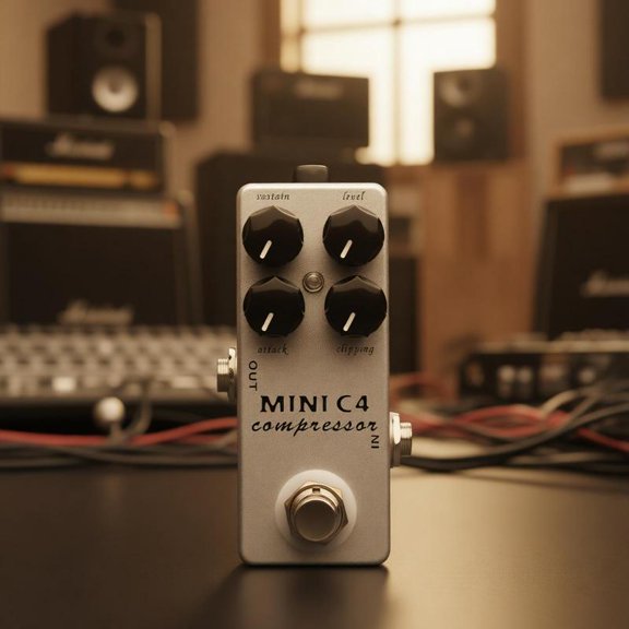 Zeiwohndc Dynamic Compressor Pedal For Guitarists With Clear Indicator Easy Operations