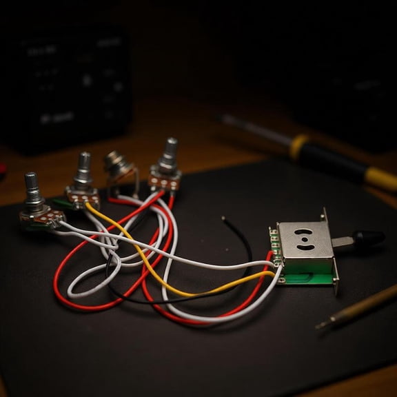 Zeiwohndc Easy Installation Guitar Wiring Harness with Potentiometer Plastic Texture