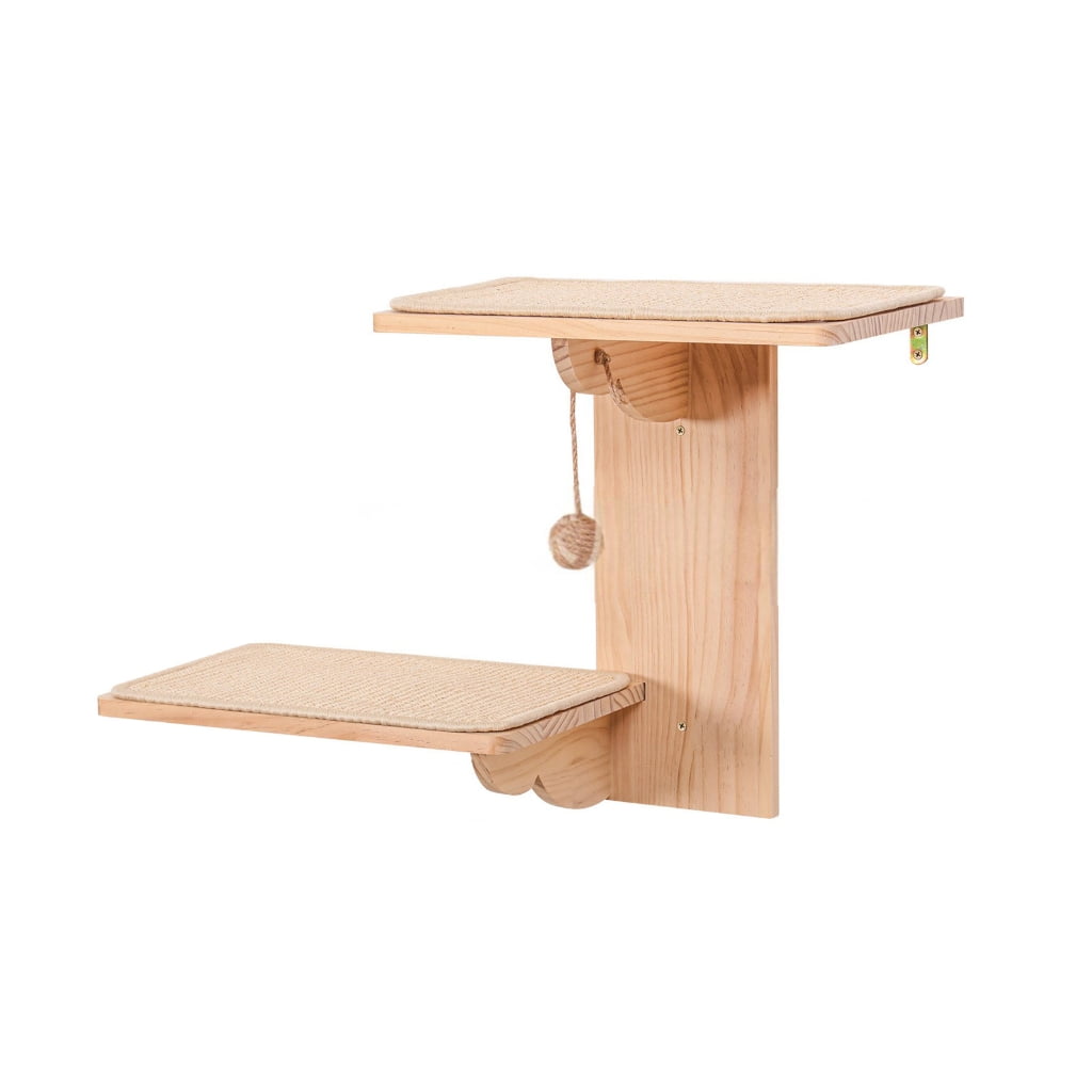 Zeiwohndc Easyly Install Wall Mount Cats Perches Sisal Two Layer For Pet Owners Homes