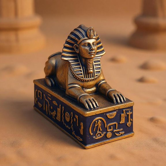 Zeiwohndc Egyptians Styles Sphinx Statue Figurines Desktop Ornament Table Centerpieces