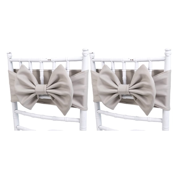 Zeiwohndc Elastic Slip On Chair Sashes Chair Bows for Wedding Reception Dining Room Party