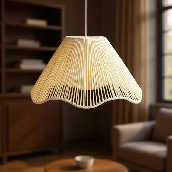 Zeiwohndc Elegant Paper String Lamp Covers Simple Weave Lamp Shade Wall Light Shade