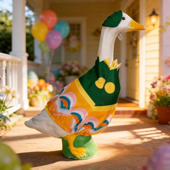 Zeiwohndc Fabric Geese Outfit Easter Eggs Set For Family Fun And Home Decoration