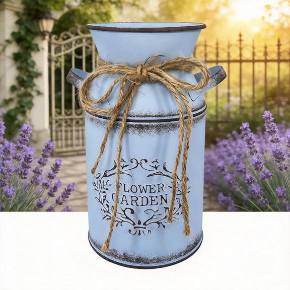 Zeiwohndc Farmhouse Storage Milk Jugs with Antique Look Decorative Flower Container Vases