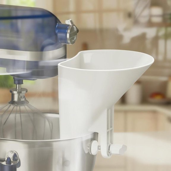 Zeiwohndc Flour Dispenser Convenient Flour Funnel Efficient Mixing Machine Attachment
