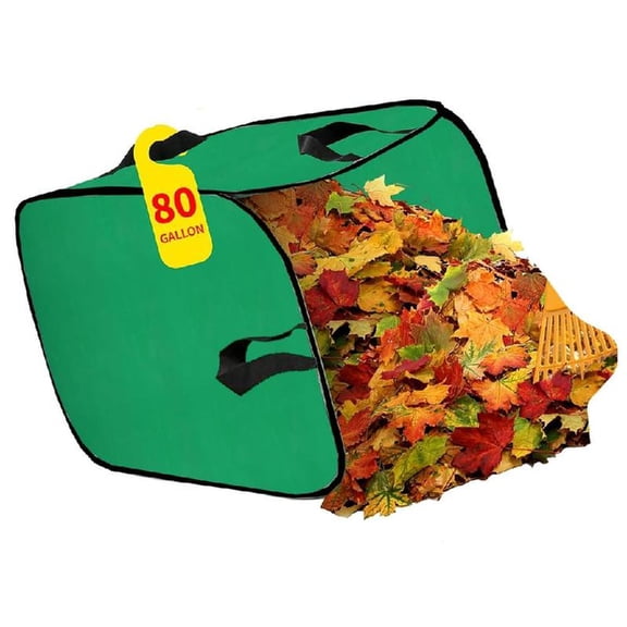 Zeiwohndc Foldable Garden Debris Collector 80 Gallon Lawn and Leaf Bag Leaf Collector