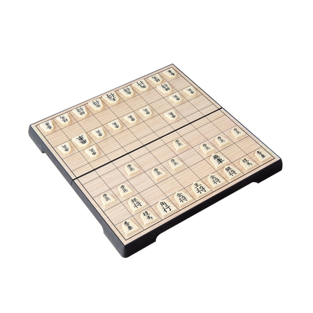 Zeiwohndc Foldable Magnetic Folding Shogi Set Boxed Portable Japanese Chess Kids Children
