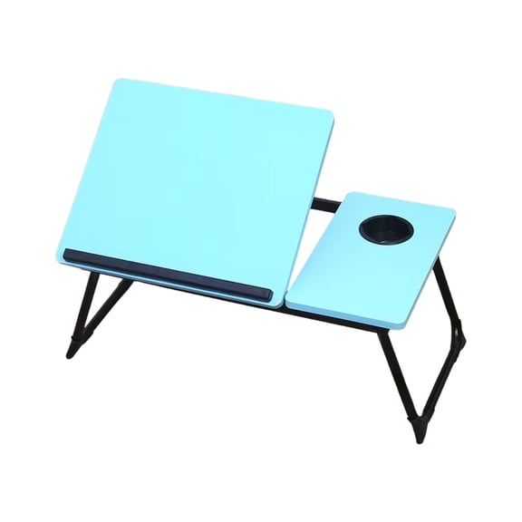 Zeiwohndc Foldable Study Desk with Metal Legs Adjust Angle for Floor Sitting Working