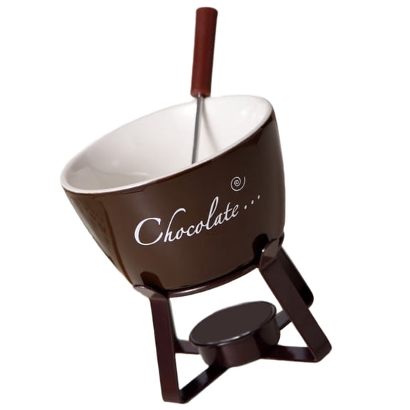 Zeiwohndc Fondue Pots Set for Chocolate,Cheese,Candy Mini Ceramic Fondue Pots with Fork