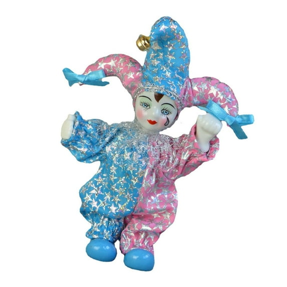 Zeiwohndc Funny Harlequin Doll s Porcelain Triangel Doll Sweet Triangel Figures Model