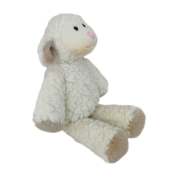 Zeiwohndc Furry Plush Sheep Stuffed Doll Throw Pillow Plush Animal Cuddle Toy for Adult