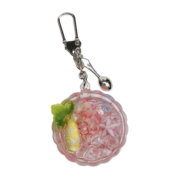 Zeiwohndc Glowing In The Dark Resin Keychain Ice Bucket Designs With Goldfish Charm