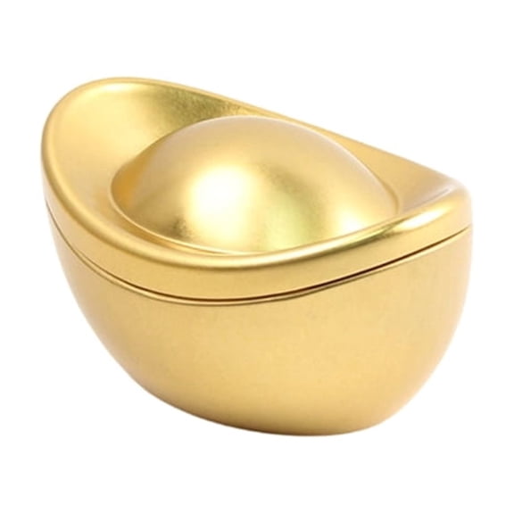 Zeiwohndc Golden Ingot Candy Tin Metal Chocolate Cnady Holder Box Snack Container