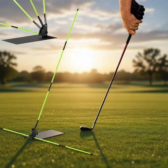 Zeiwohndc Golf Trainer Aid For Stance Correction And Swing Practice In Steel Fiberglass